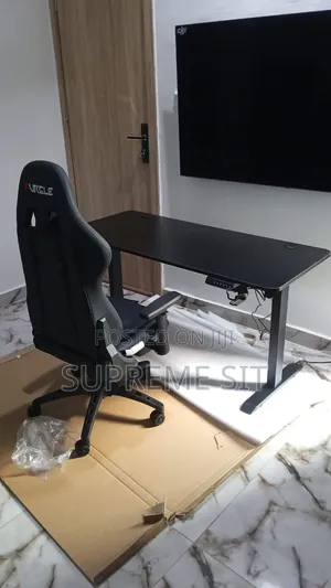 Gaming Chair and Electric Table Set