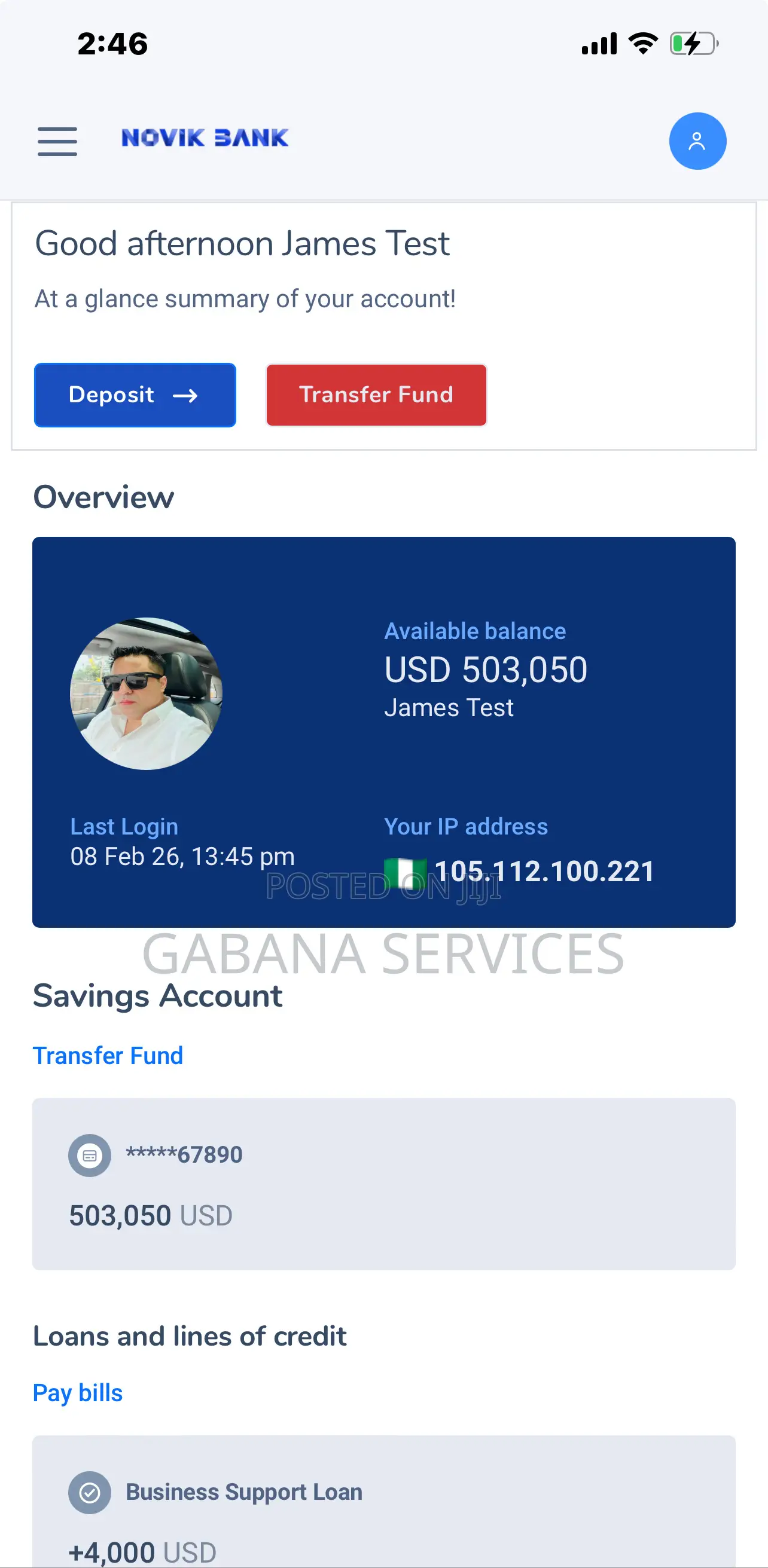Online Banking Website