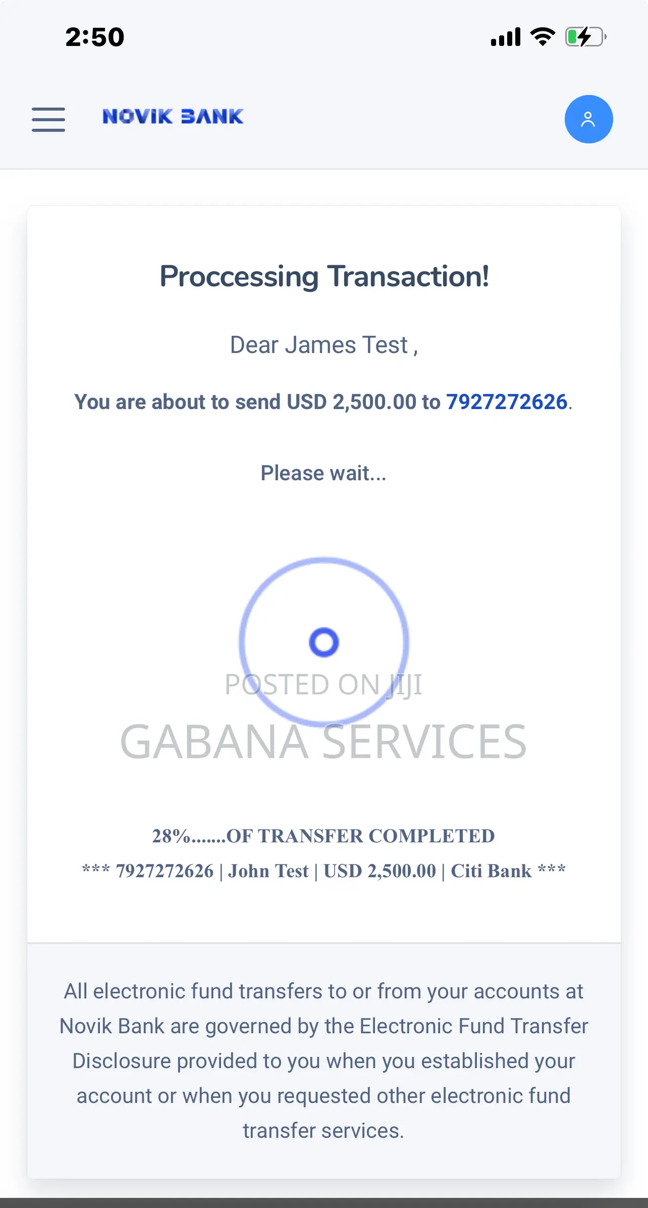 Online Banking Website