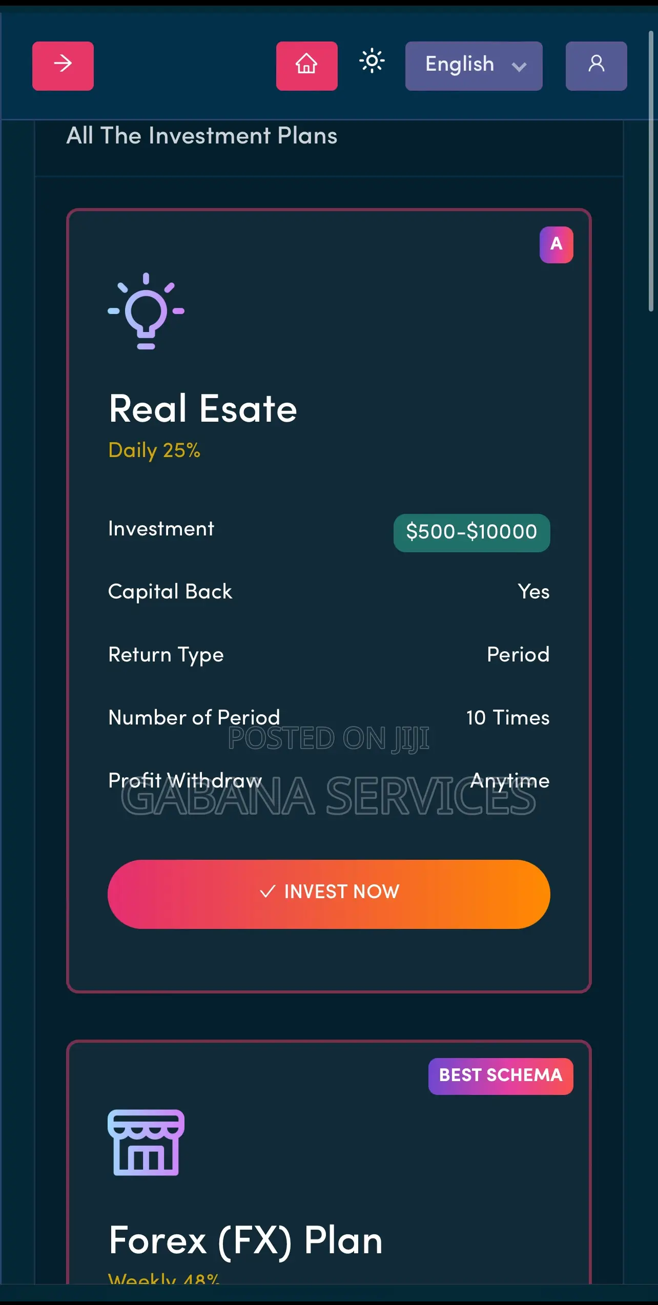 Broker Investment Website