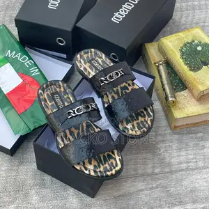 Original Roberto Cavalli Italian Leather Slippers