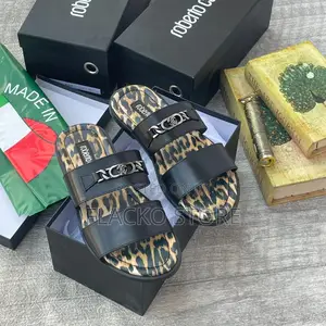 Original Roberto Cavalli Italian Leather Slippers