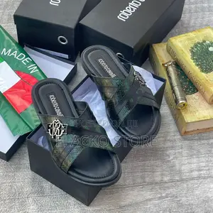 Original Roberto Cavalli Italian Leather Slippers