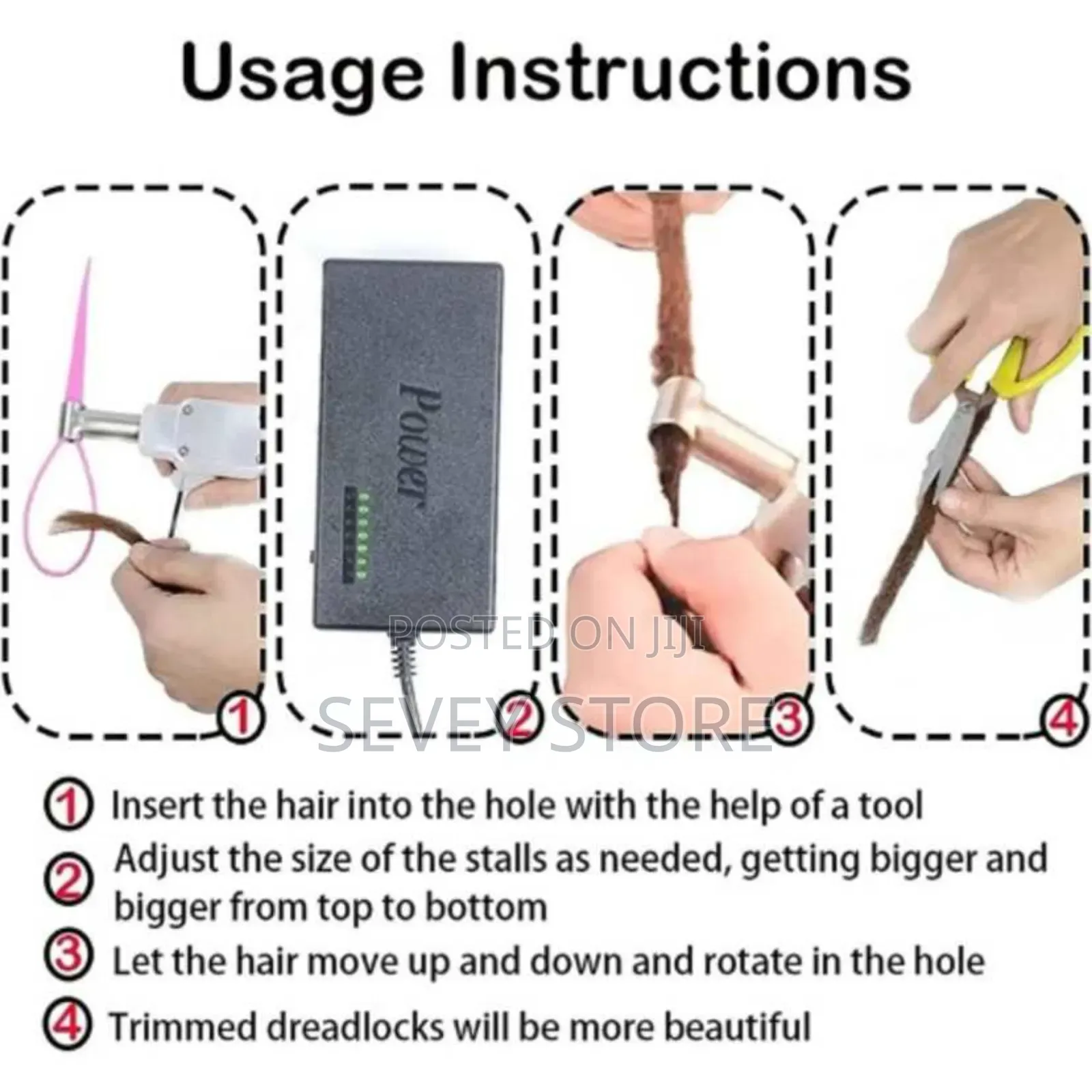 Mini Handheld Electric Dreadlock Crochet Braiding Machine - 500w