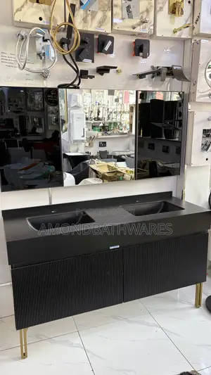 Matt Black Double Bowl Cabinet