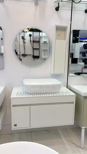 White Countertop Basin Cabinet