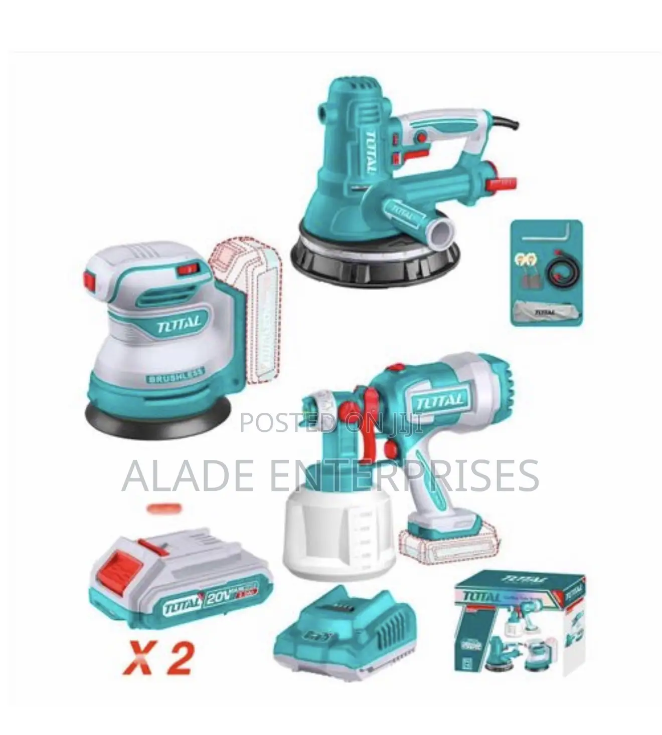 3-in-1 Combo Kit (Drywall Sander, Orbit Sander, Spray Gun
