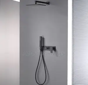 4ways Black Conduit Shower
