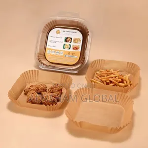 50pcs Disposable Nonstick Air Fryer Liner Paper Square Shape