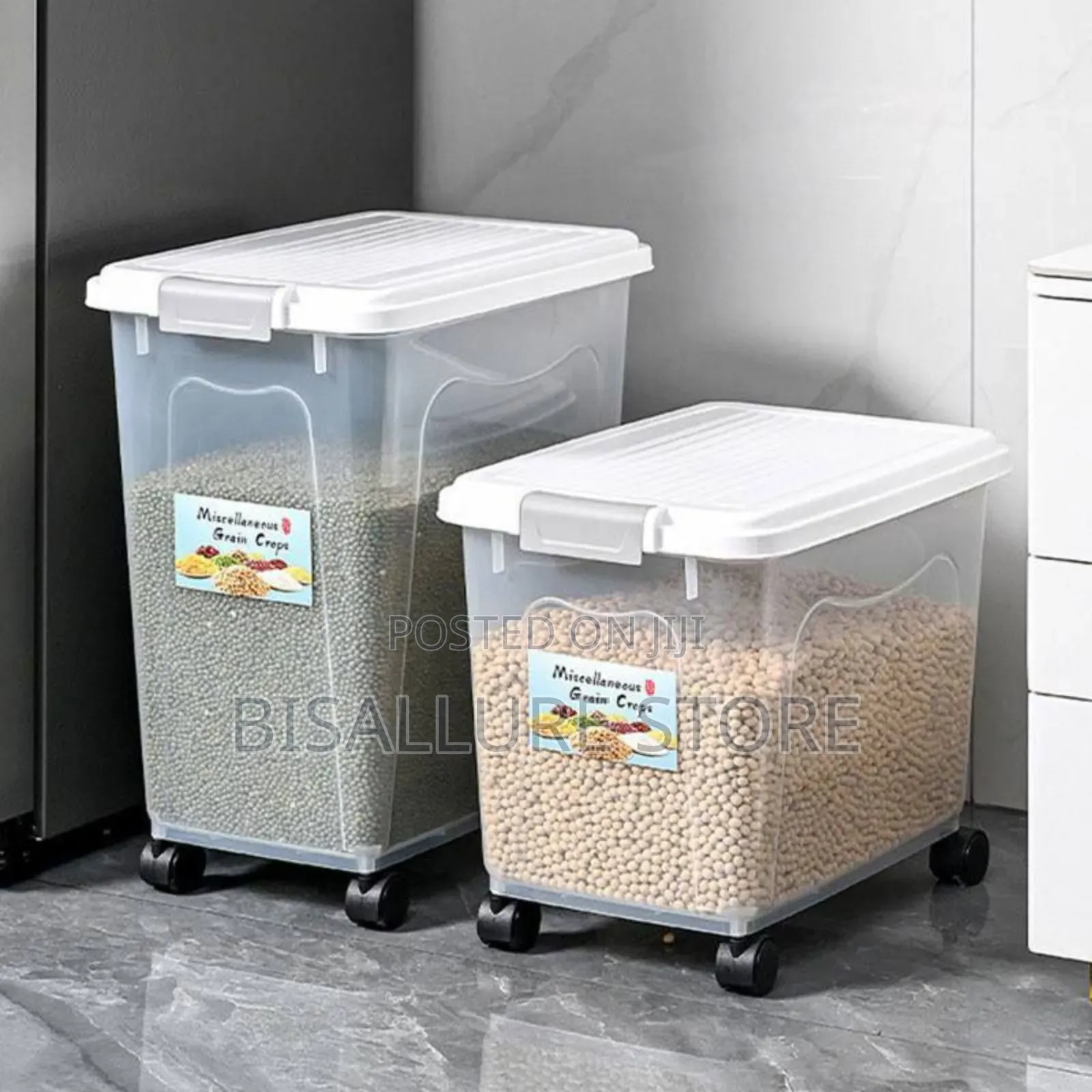Rice Storage Container With Wheel 40kg