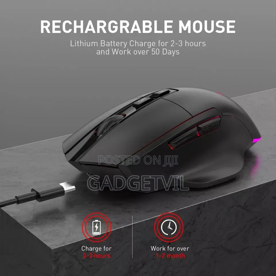 Wireless Mouse Rechargeable Triple-mode Mouse