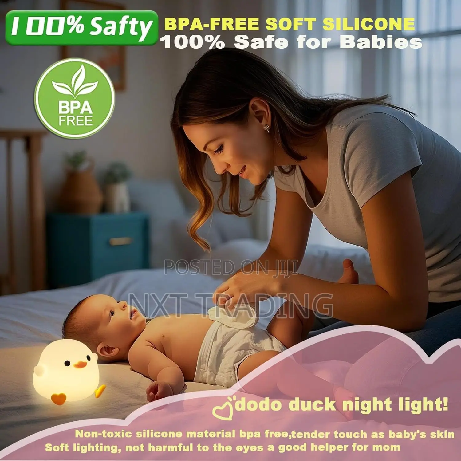 Adorable Silicone Duck Led Night Light