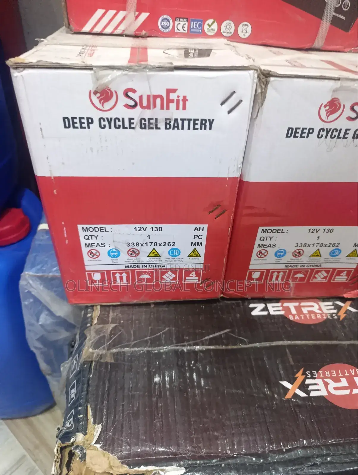 130 Ah 12 V Gell Dry Cell Sunfit Solar Battery