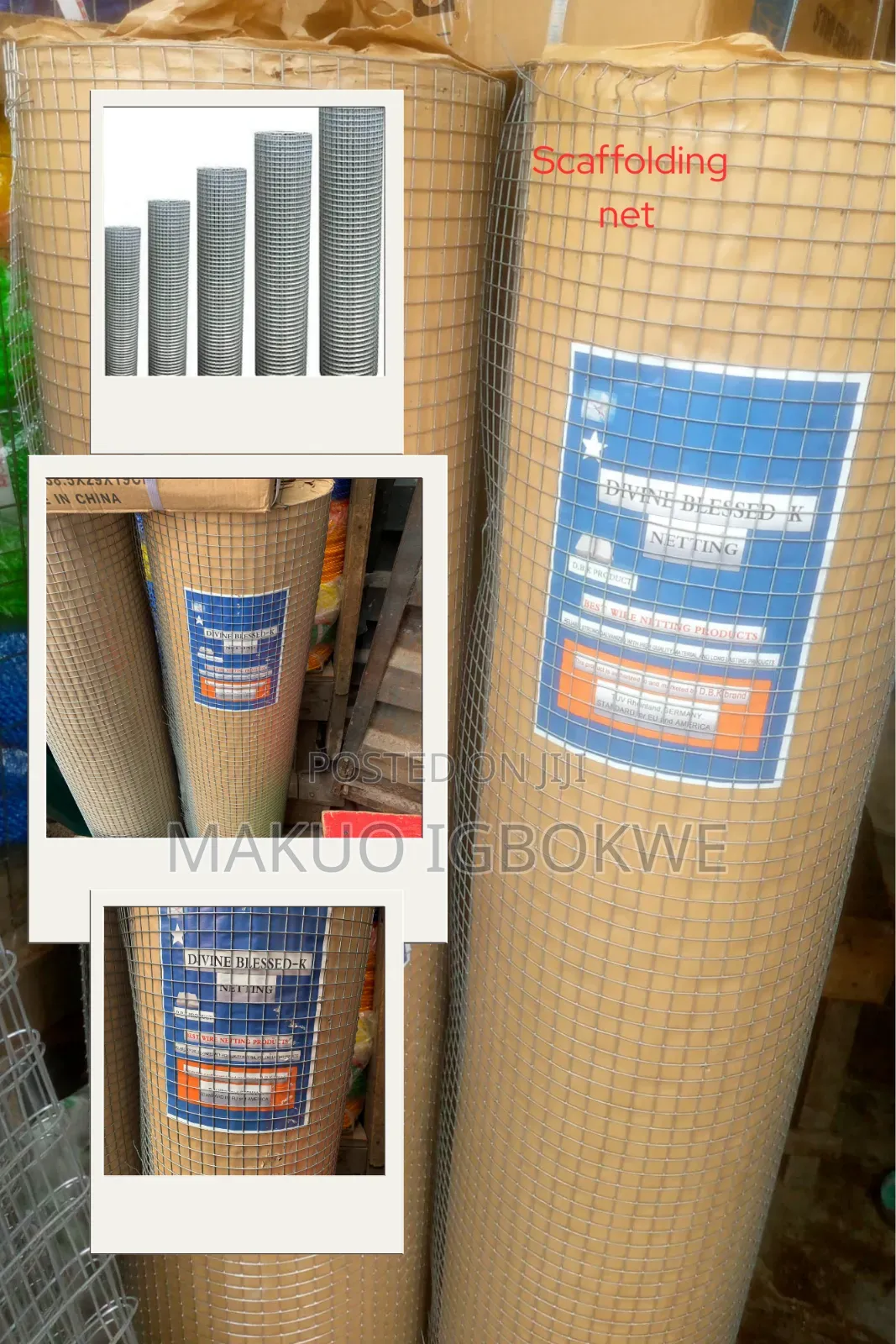Welded Mesh Wire Net [1/2 by 1/2 Hole Size, 1.2m Width , 24m Length ]