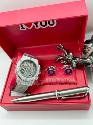 Hublot Leather Wristwatch Valentine Set for Men