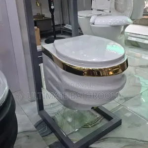 White And Gold Conceal Watercloset
