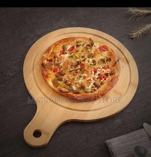 Round Bamboo Pizza and Fruit Tray