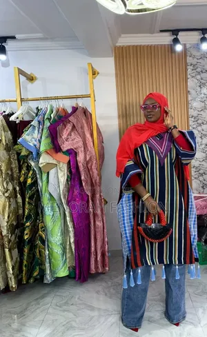 Luxury Aso Oke Dress With Tassels