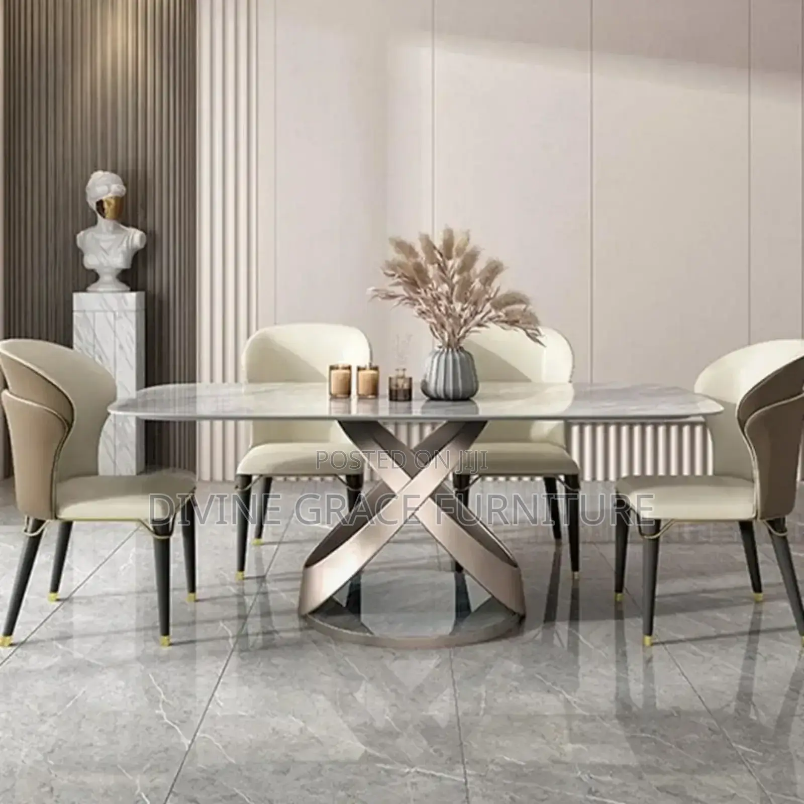 Marble Dining Table Set