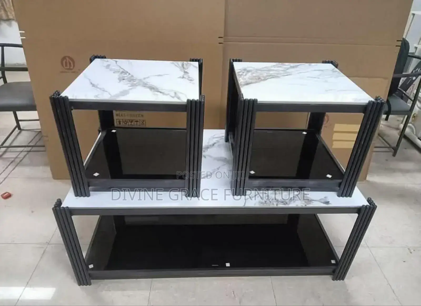 Marble Centre Table Set