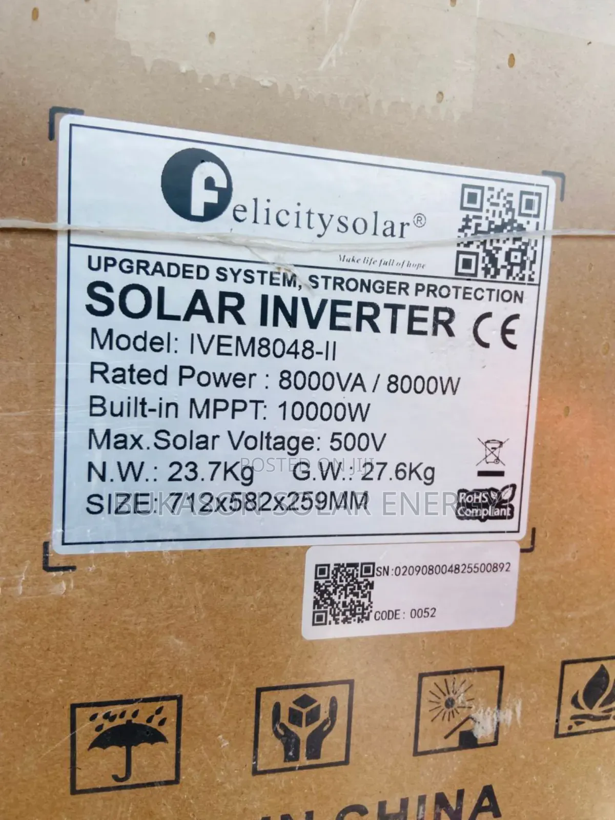 8kva 48v Hybrid Felicity Inverter - Bukason solar energy Price: ₦ ...