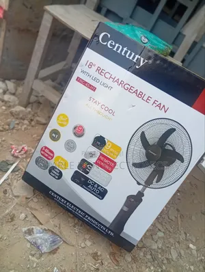 Century 18” Rechargeable Standing Fan – Powerful Long-Lasting