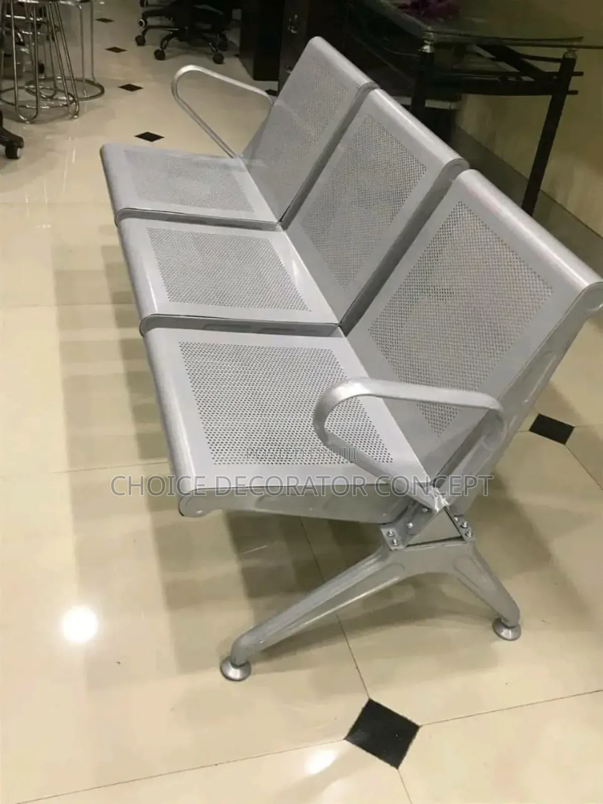 Durable 3-Seater Metal