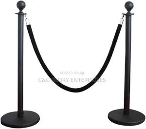 Queue/Crowd/ Control Black Stanchion / Exhibition Barrier With Ropes