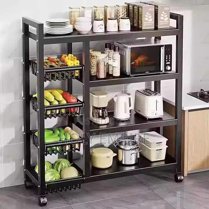 Kitchen Shelf Floor-to-Floor Vegetable Household Storage Rack Pot Rack ...