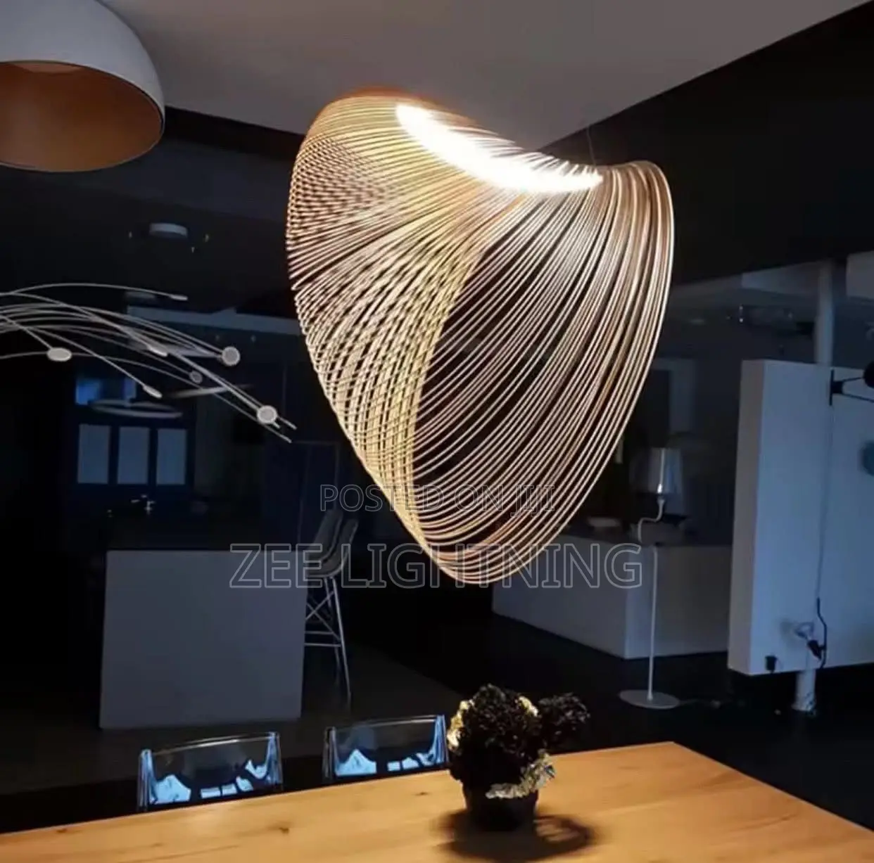 Wooden Led Chandelier