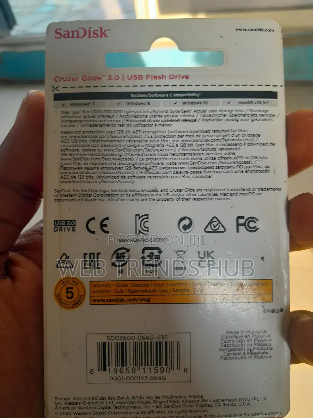 Original Sandisk Cruzer Glide 3.0 - 64gb - High Speed Usb