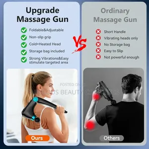 Folding Massage Gun With Heat Cold Therapy, Back Deep Tissue Massg