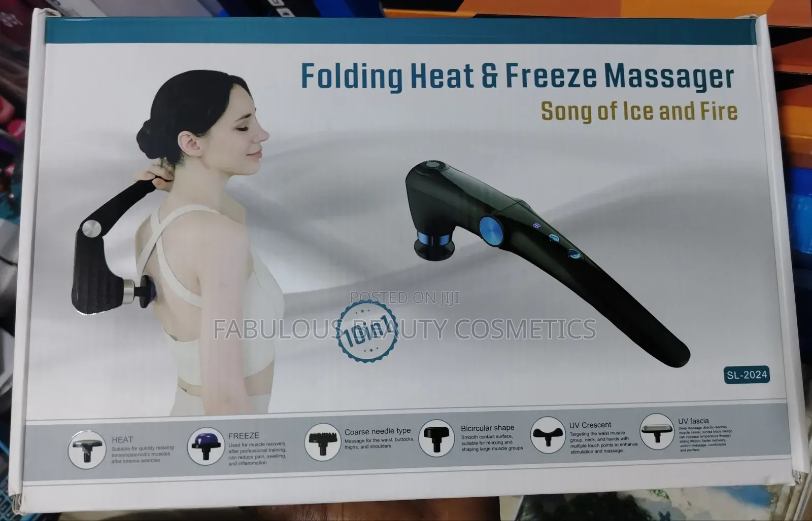 Folding Massage Gun With Heat Cold Therapy, Back Deep Tissue Massg