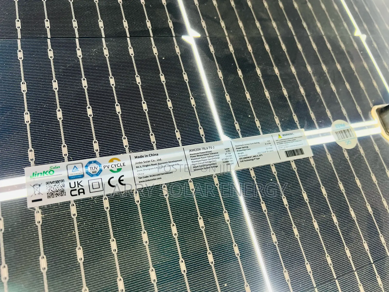 630w Original Jinko Panel