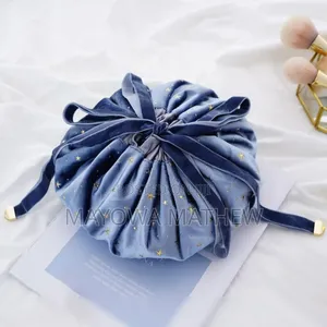 Velvet Drawstring Beauty Pouch