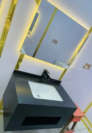 80cm Luxury Marble Basin With Led Mirror