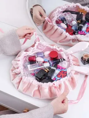 Velvet Drawstring Beauty Pouch