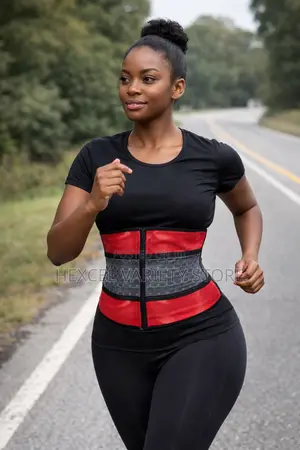 Premium Red Black Waist Trainer Corset – Tummy Control