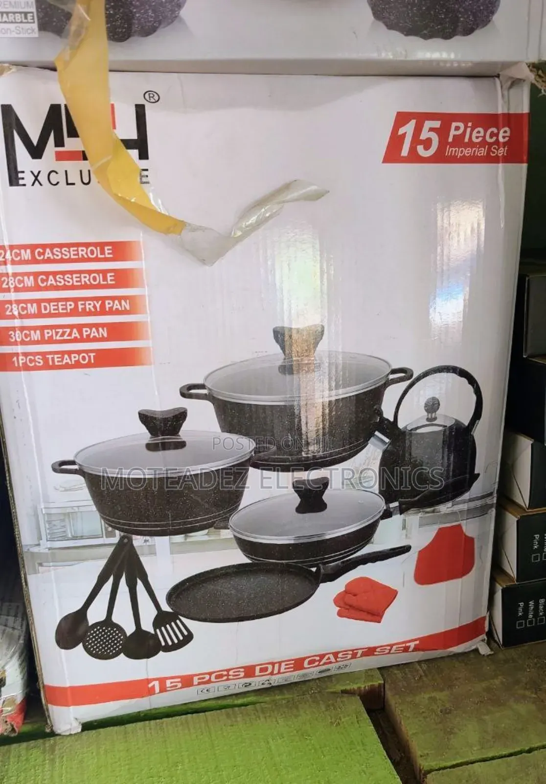 MBH Exclusive 15pcs High Quality Die Cast Cookware Set
