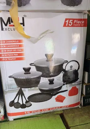MBH Exclusive 15pcs High Quality Die Cast Cookware Set