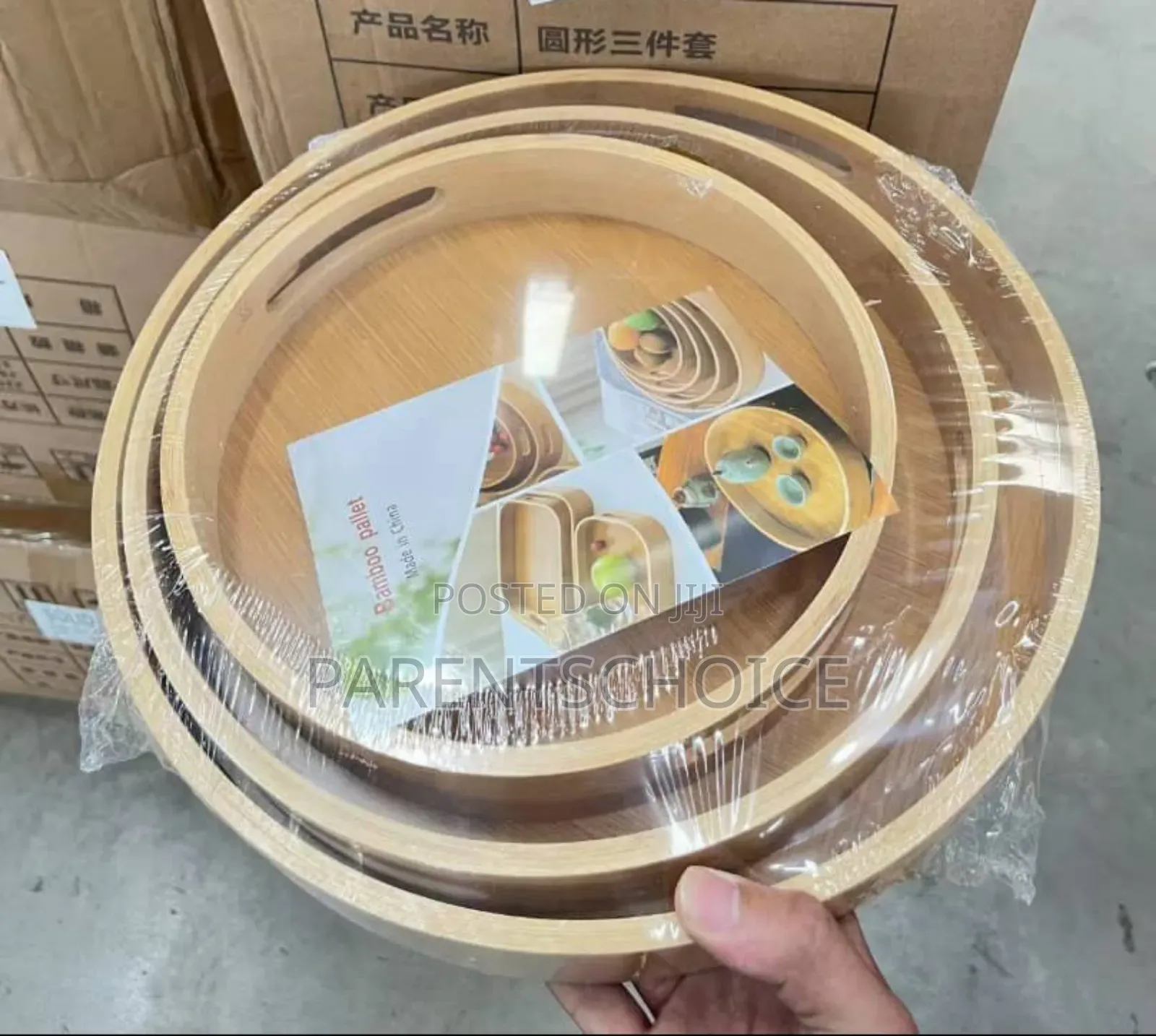 Wooden Trays - 3pcs Set