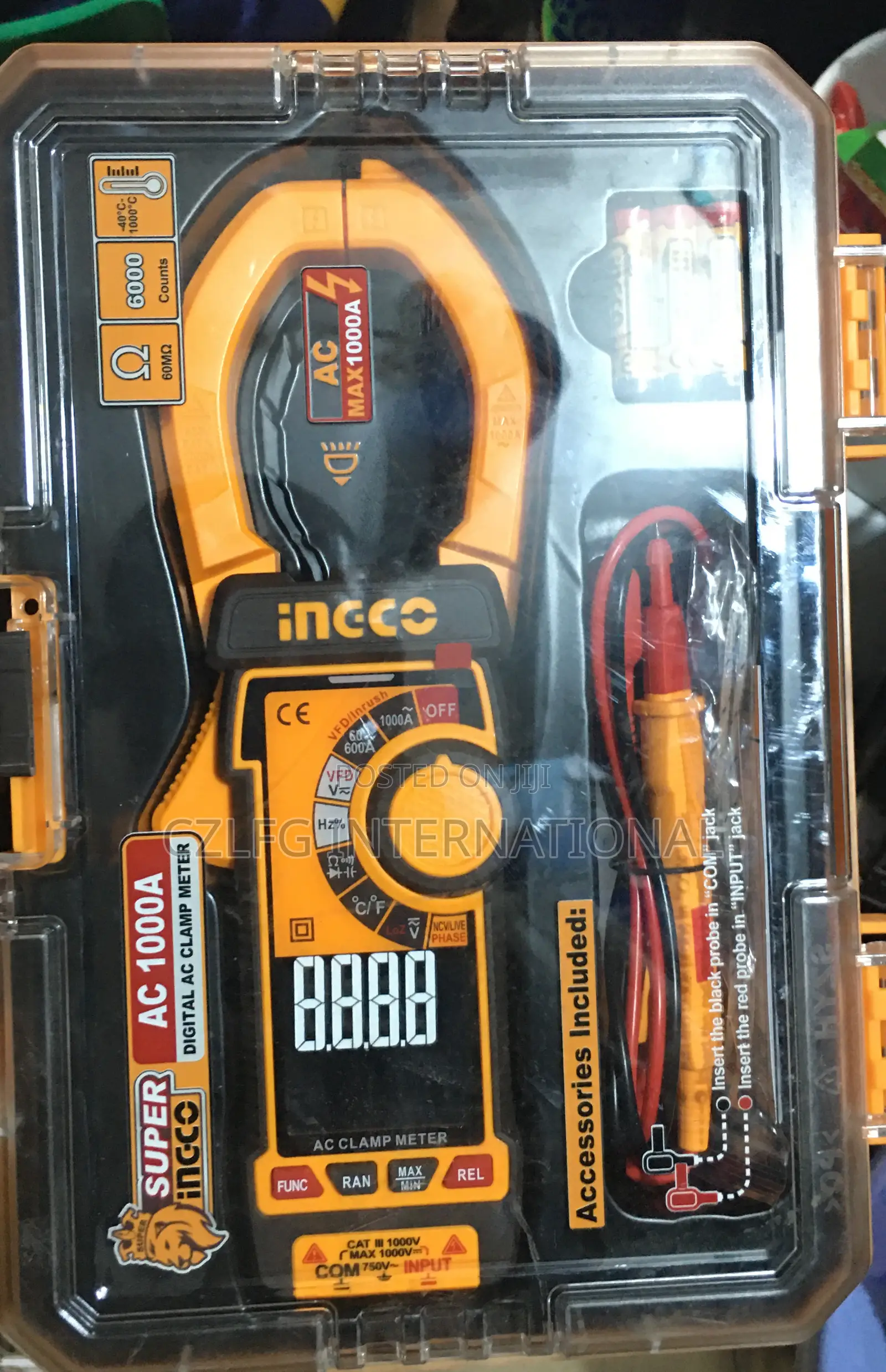 1000amps With Dc Voltage Measure Digital Ac Clamp Meter
