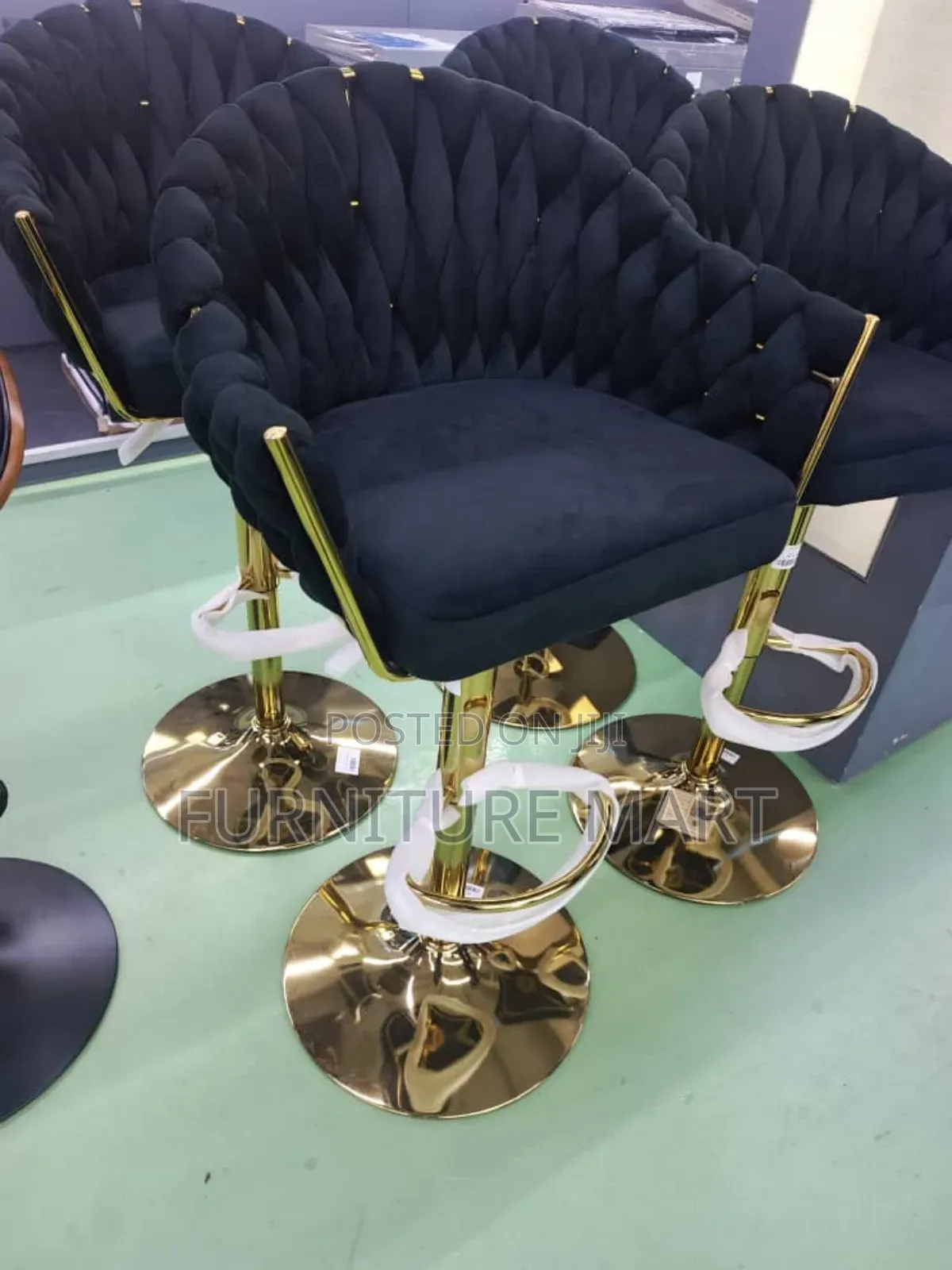Fabric And Leather Bar Stools