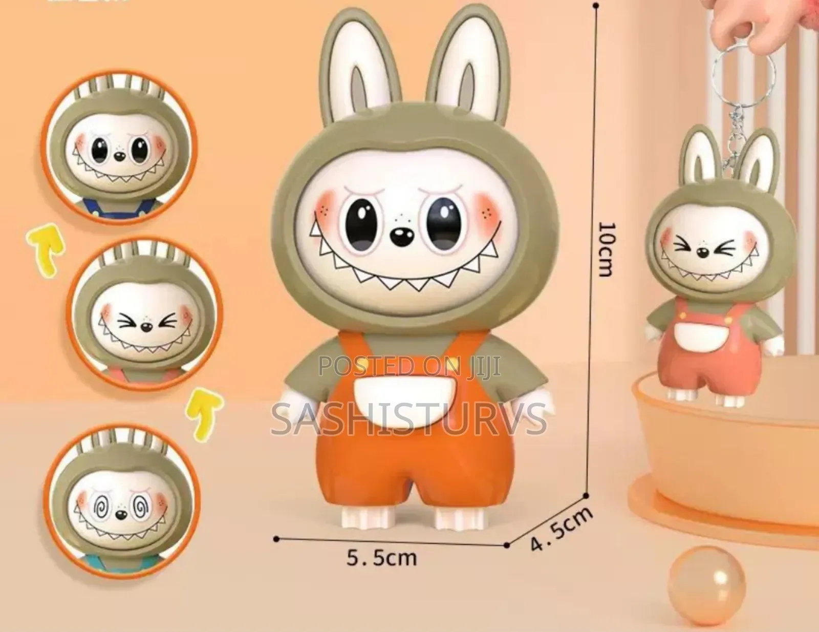 Labubu Face Changing Keychain Accessory
