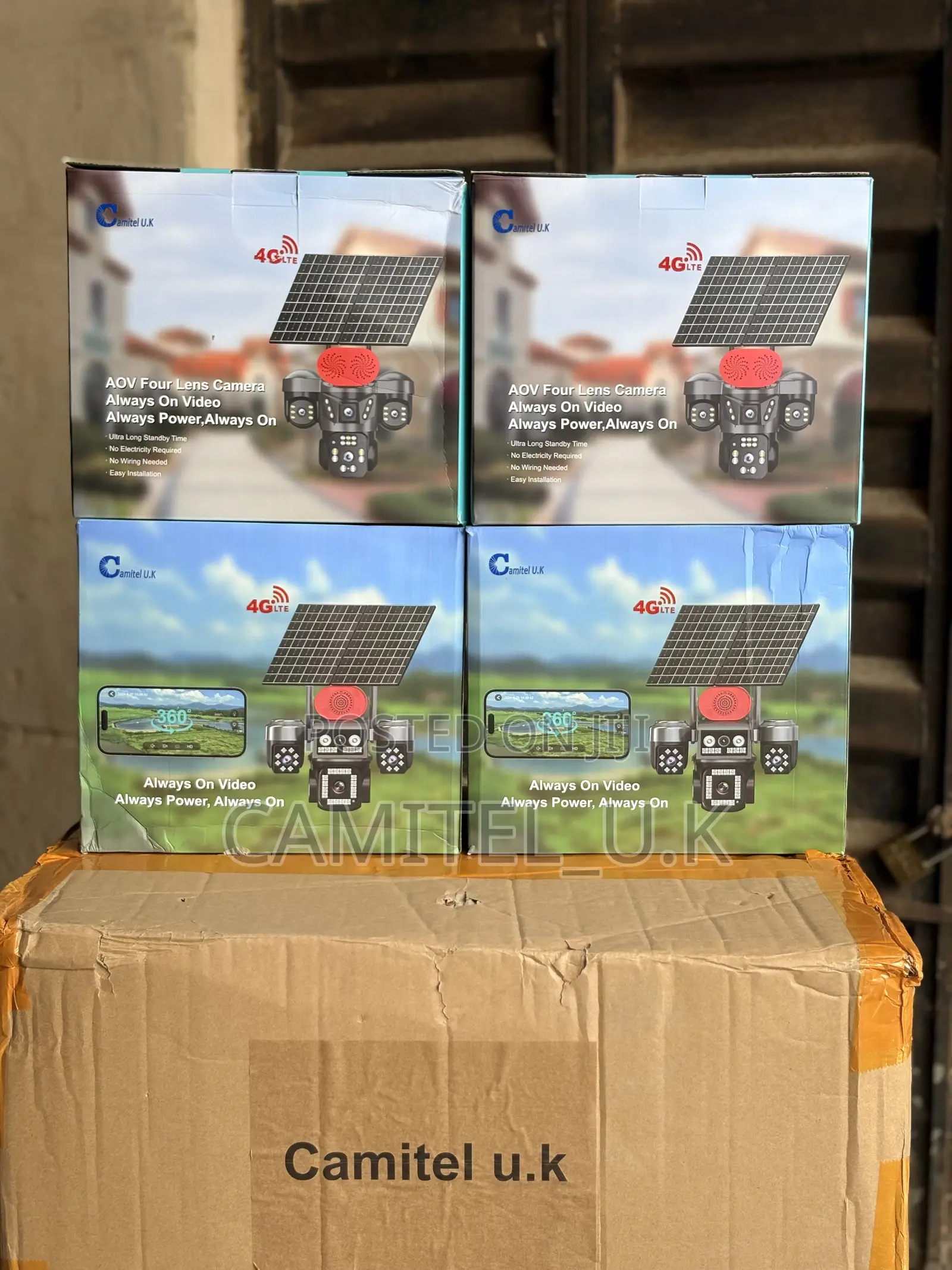 Hi-Easy 4-Lens PTZ Solar Energy Alert Security Camera