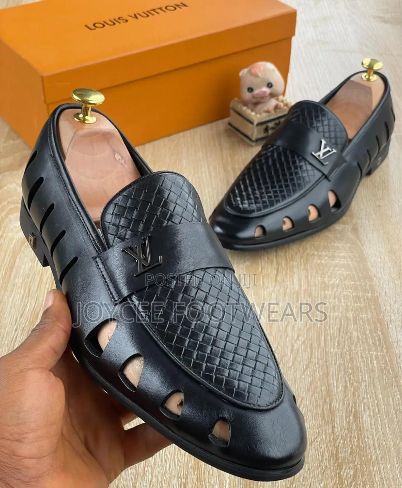Lv Original Dull Leather Sandal Shoe Flat Sole