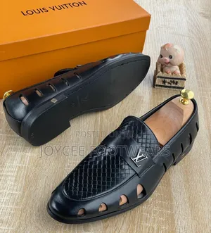 Lv Original Dull Leather Sandal Shoe Flat Sole