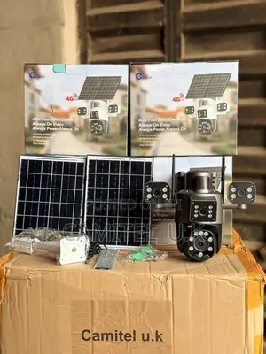 4-Lens Aov PTZ Solar Security Camera