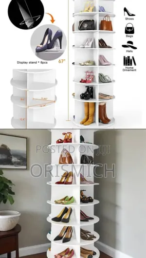 360° Rotating 6 Layer Shoe Rack