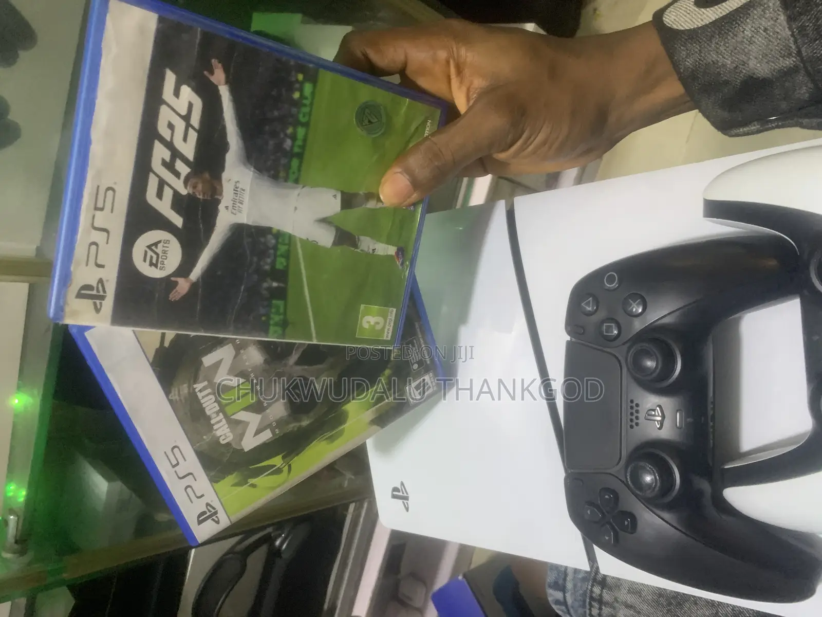 Ps5 Console With 2 Ps5 Game Controller and 2 Games